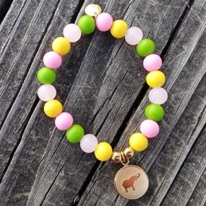 Rustic Cuff Elephant Charm Catherine Bracelet